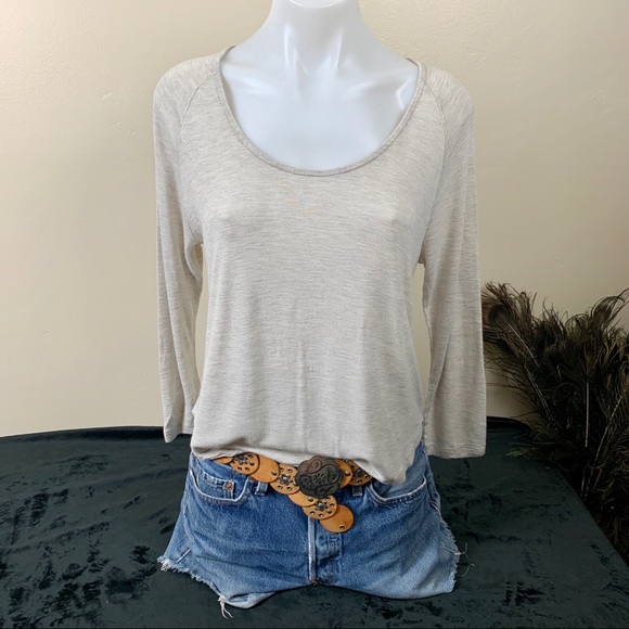 Madewell Top 3/4 Sleeve Tee Perfect Basic - Picture 2 of 6